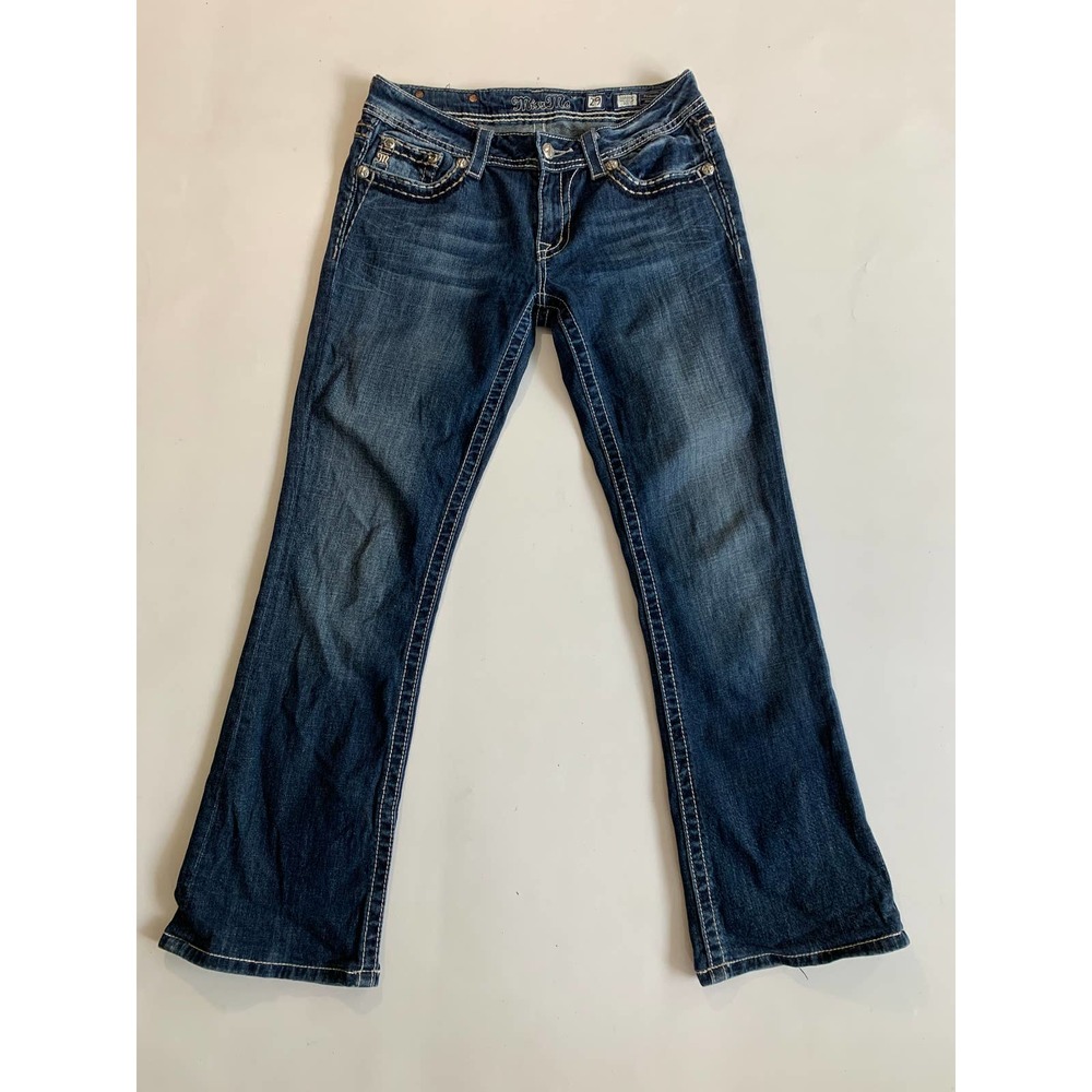 Miss Me Boot Cut Jeans Stretch Dark Wash Sz 29